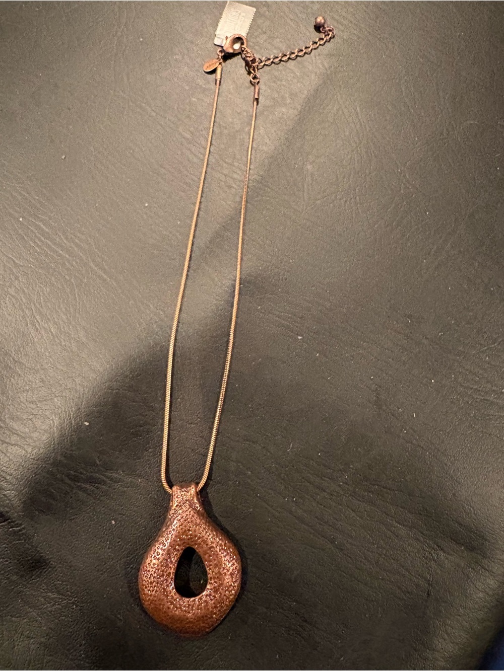 Chico's Copper Teardrop Pendant Necklace